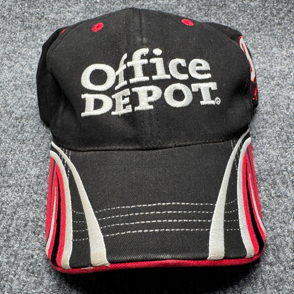 Carl Edwards 99 Office Depot Checkered Flag Sports Hat Mens Black NASCAR Racing